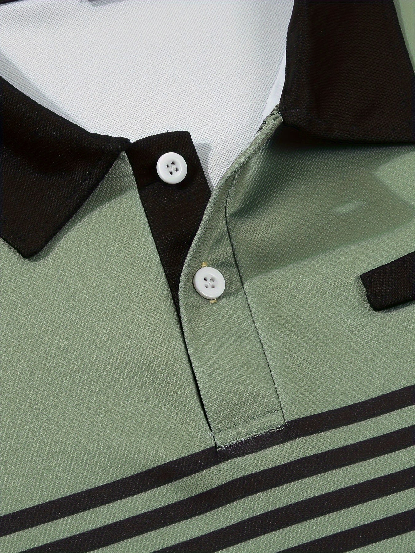Men's Striped Golf Polo