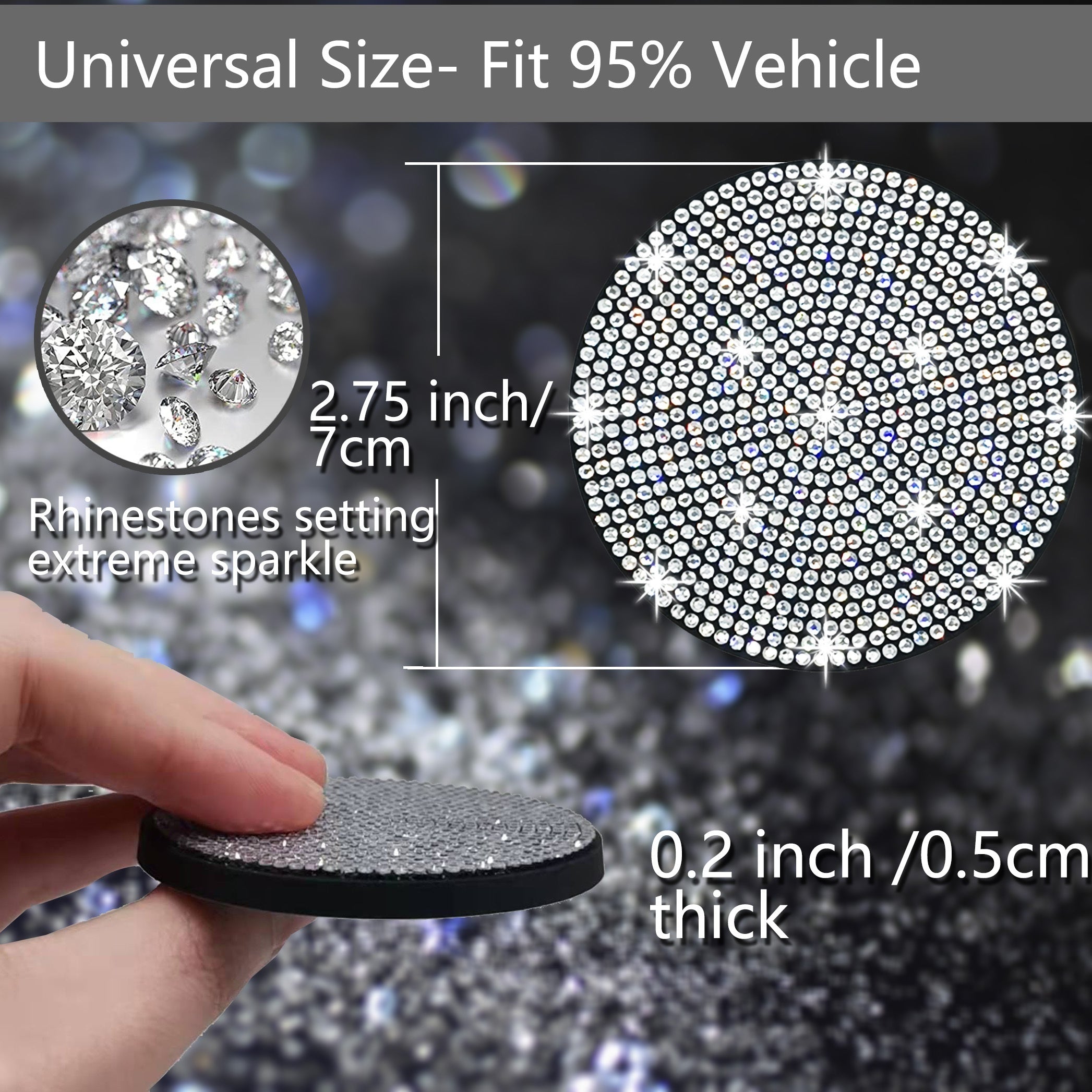 Rhinestone Car Cup Holder Coaster