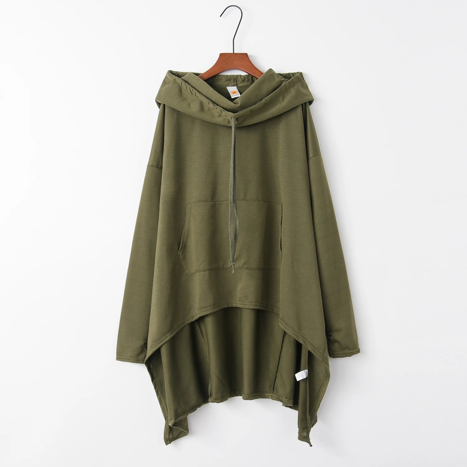 Fashion Trends New European and N Pure Color Long Hoodie