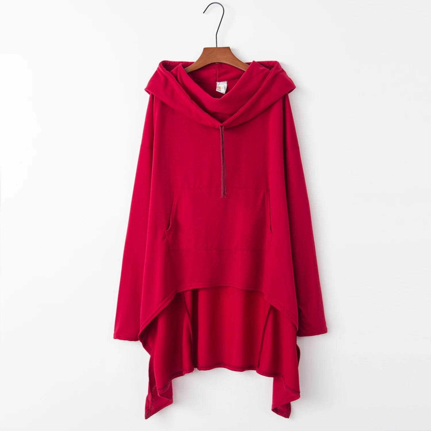 Fashion Trends New European and N Pure Color Long Hoodie