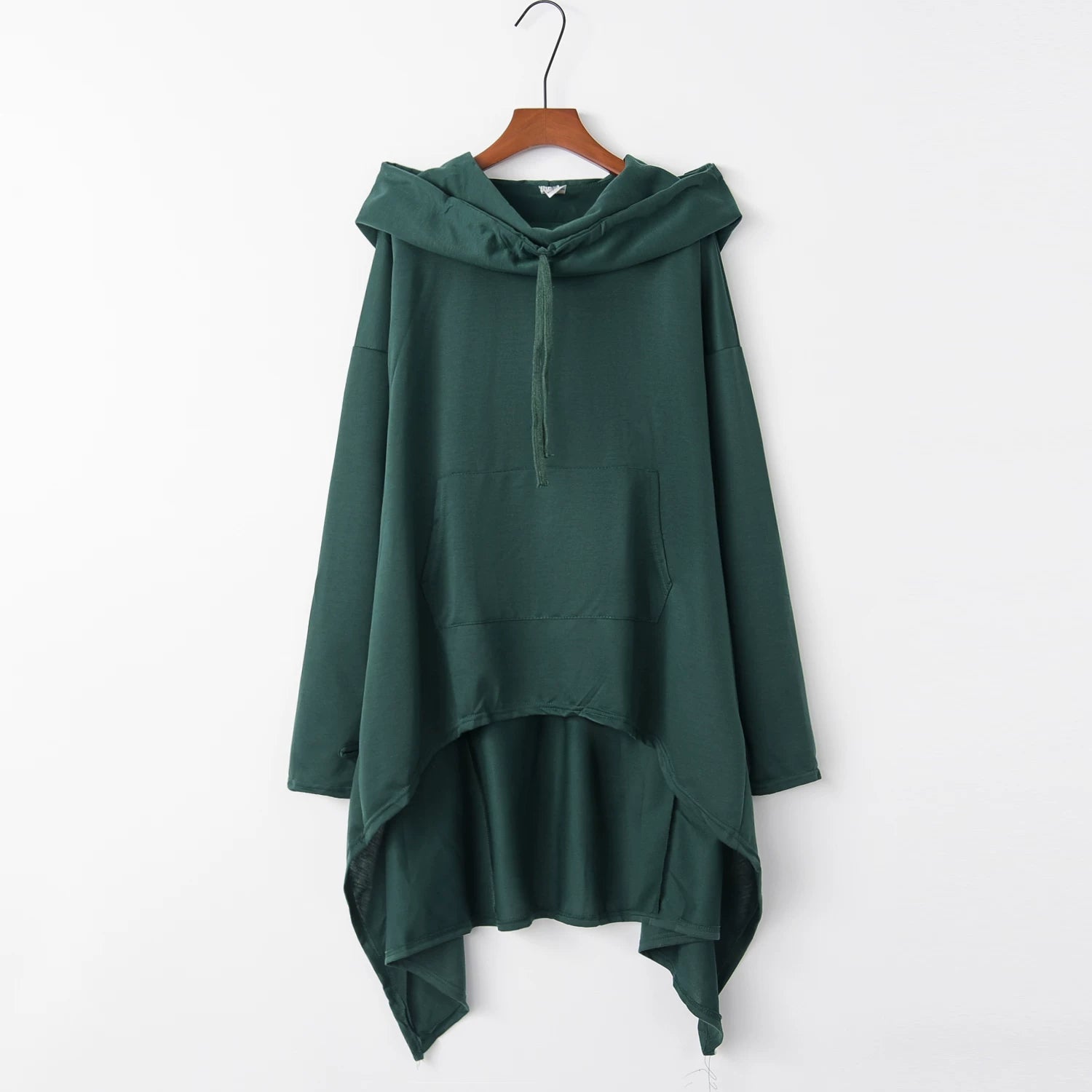 Fashion Trends New European and N Pure Color Long Hoodie
