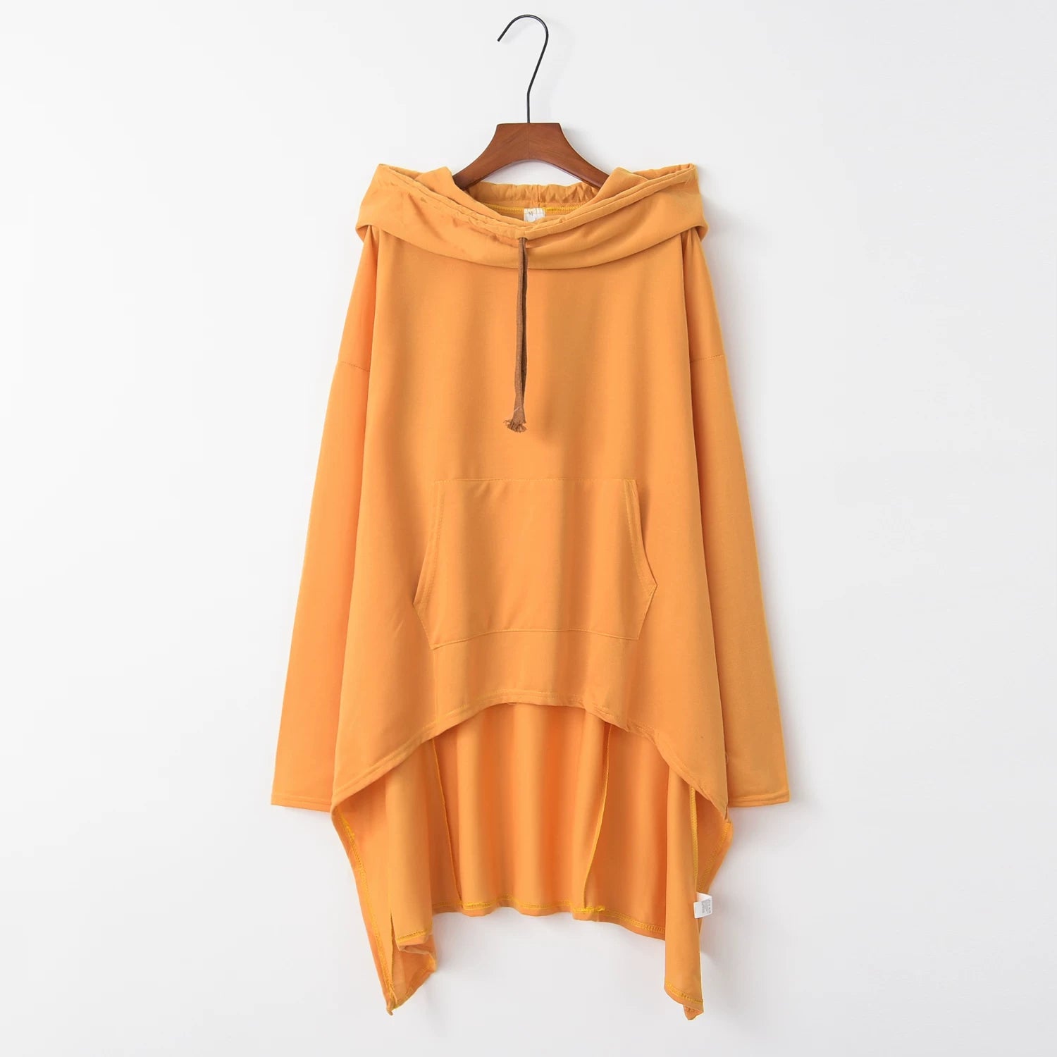 Fashion Trends New European and N Pure Color Long Hoodie