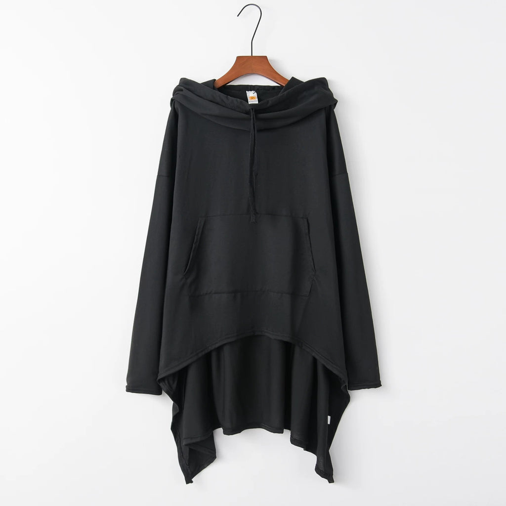 Fashion Trends New European and N Pure Color Long Hoodie
