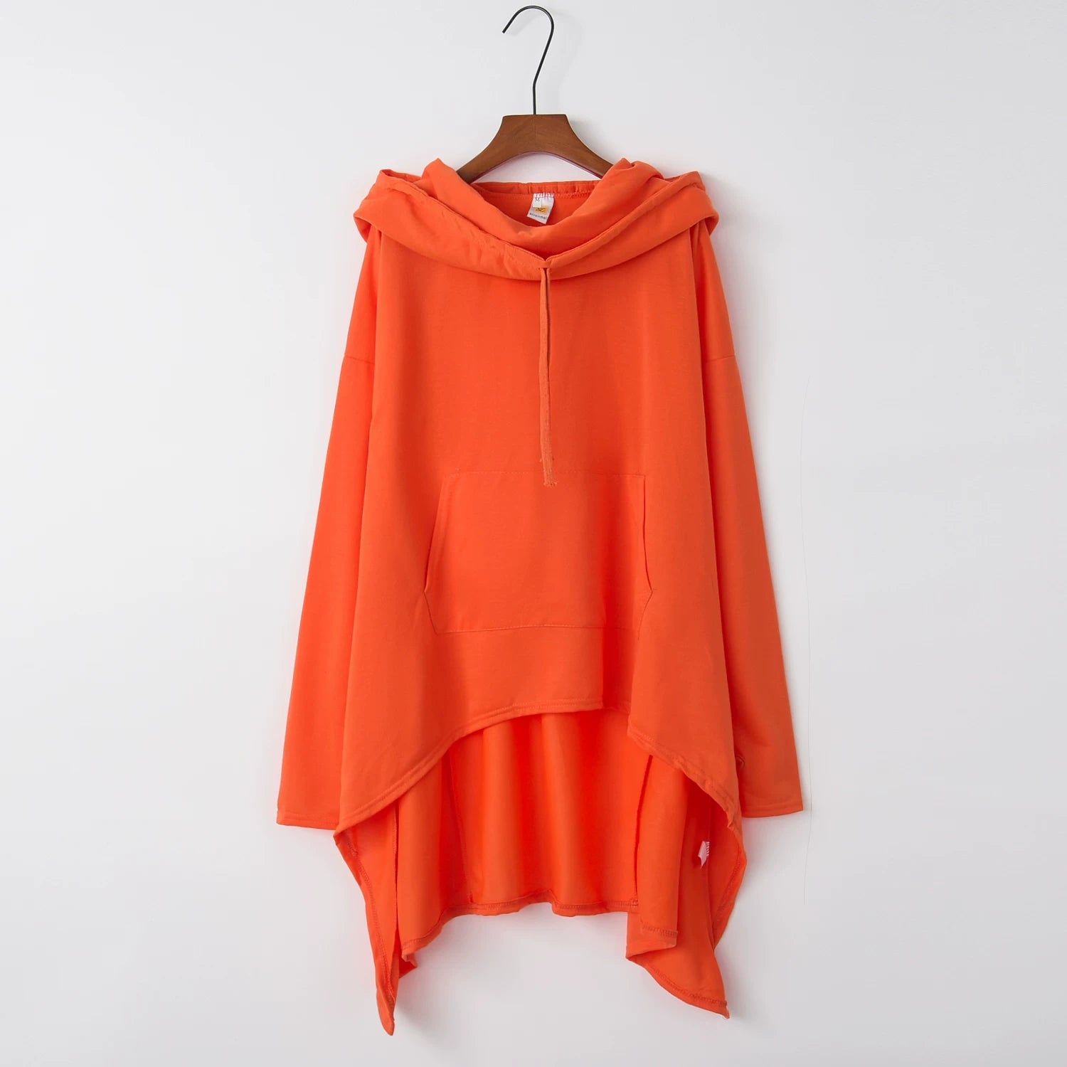 Fashion Trends New European and N Pure Color Long Hoodie
