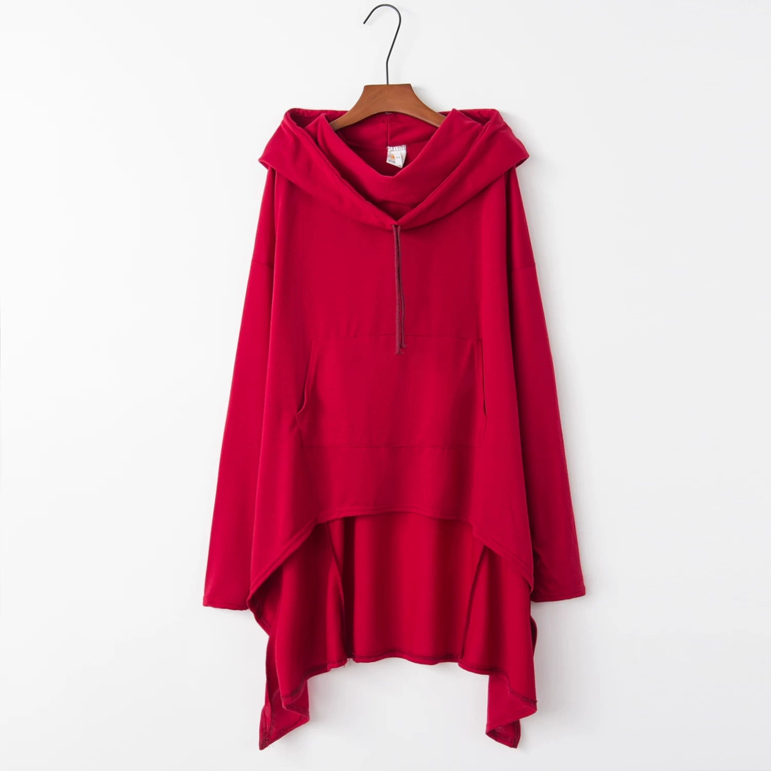 Fashion Trends New European and N Pure Color Long Hoodie