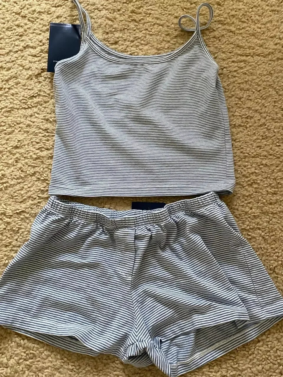 Strawberry Vest Shorts 2 Pieces Set Woman Eyelet Bow Slim Tank Top with Elastic Waist Patchwork Straight Short Pant Sweet Sets