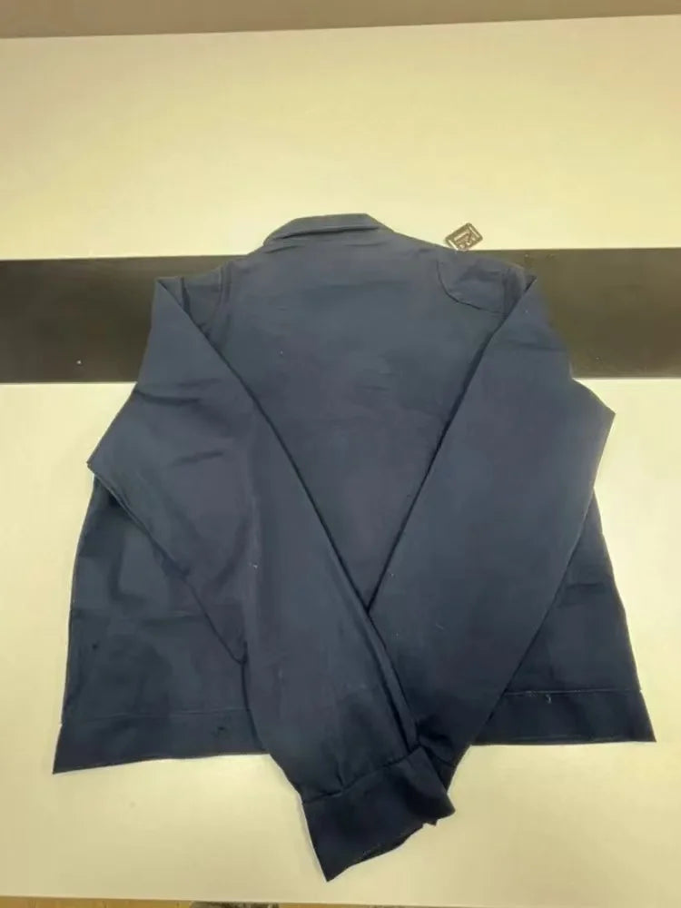 Harajuku Men's Turn Down Collar Jacket American Retro Short Workwear Coat Autumn Streetwear Casual Loose Fit Fashion Outerwear