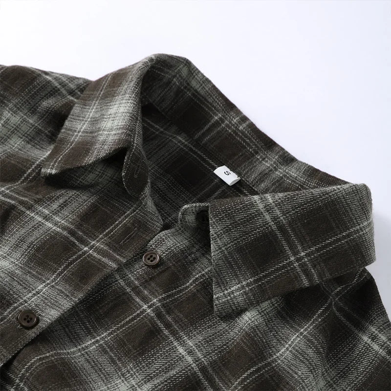 Women's Plaid Button-Up Blouse