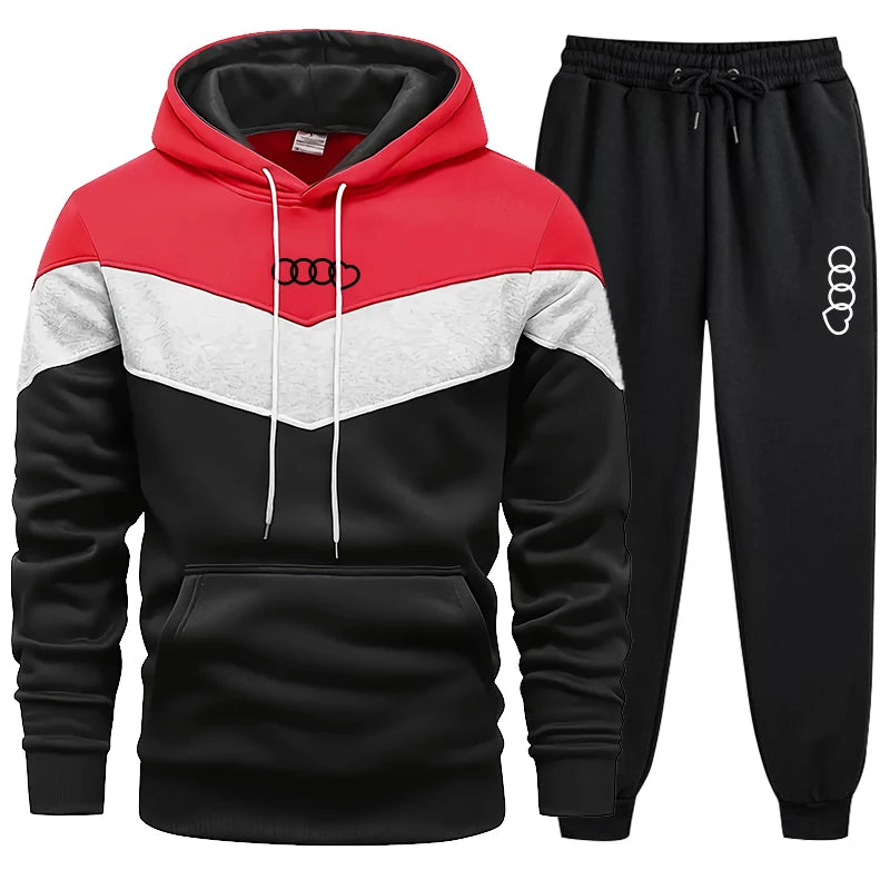 Men's Tricolor Tracksuit Set