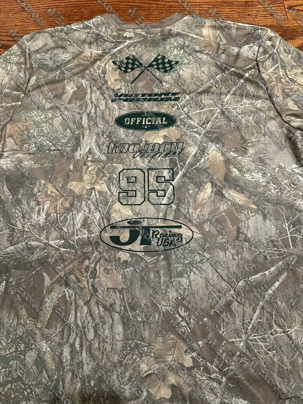 Honda JT Racing Shirt Men's Jersey Long Sleeve Mossy Camo Green New for Men And Women Motorcycle Racing Enthusiasts Uniform