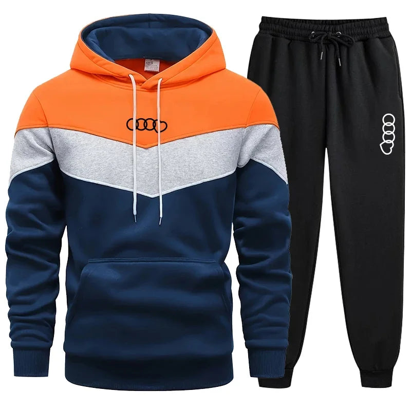 Men's Tricolor Tracksuit Set