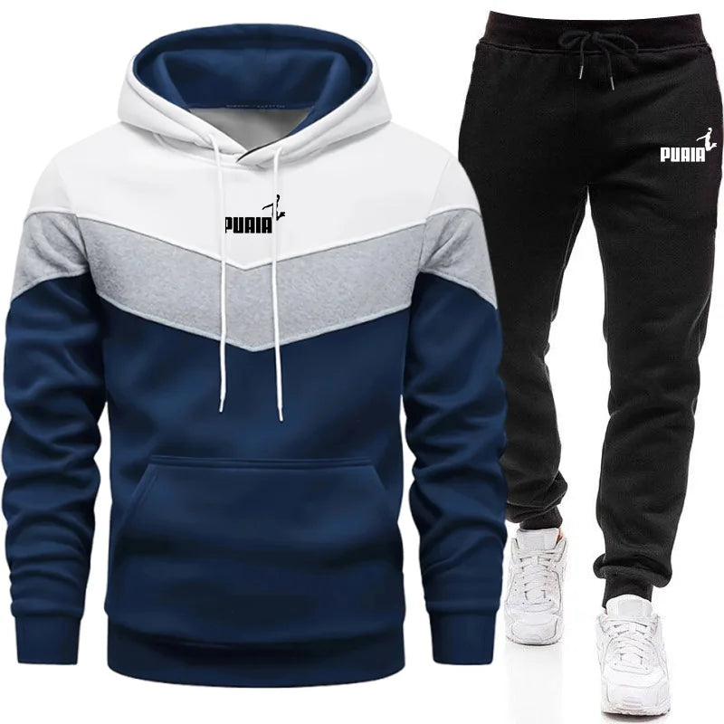 Men's Tricolor Sweatshirt Set