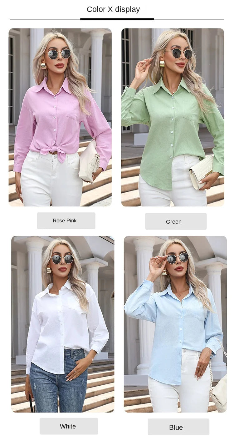 Women's Cotton Long Sleeve Shirt