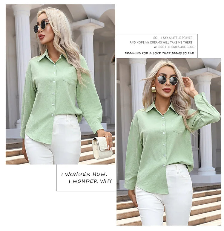 Women's Cotton Long Sleeve Shirt