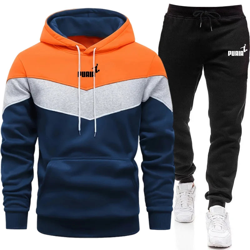 Men's Tricolor Sweatshirt Set