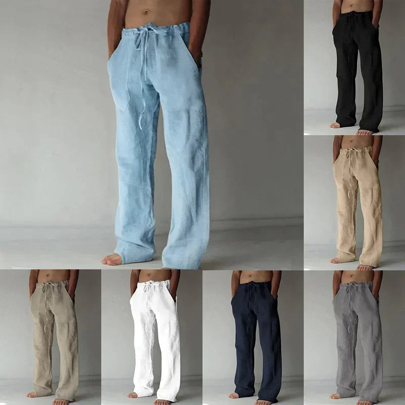 Men's Cotton Linen Casual Pants