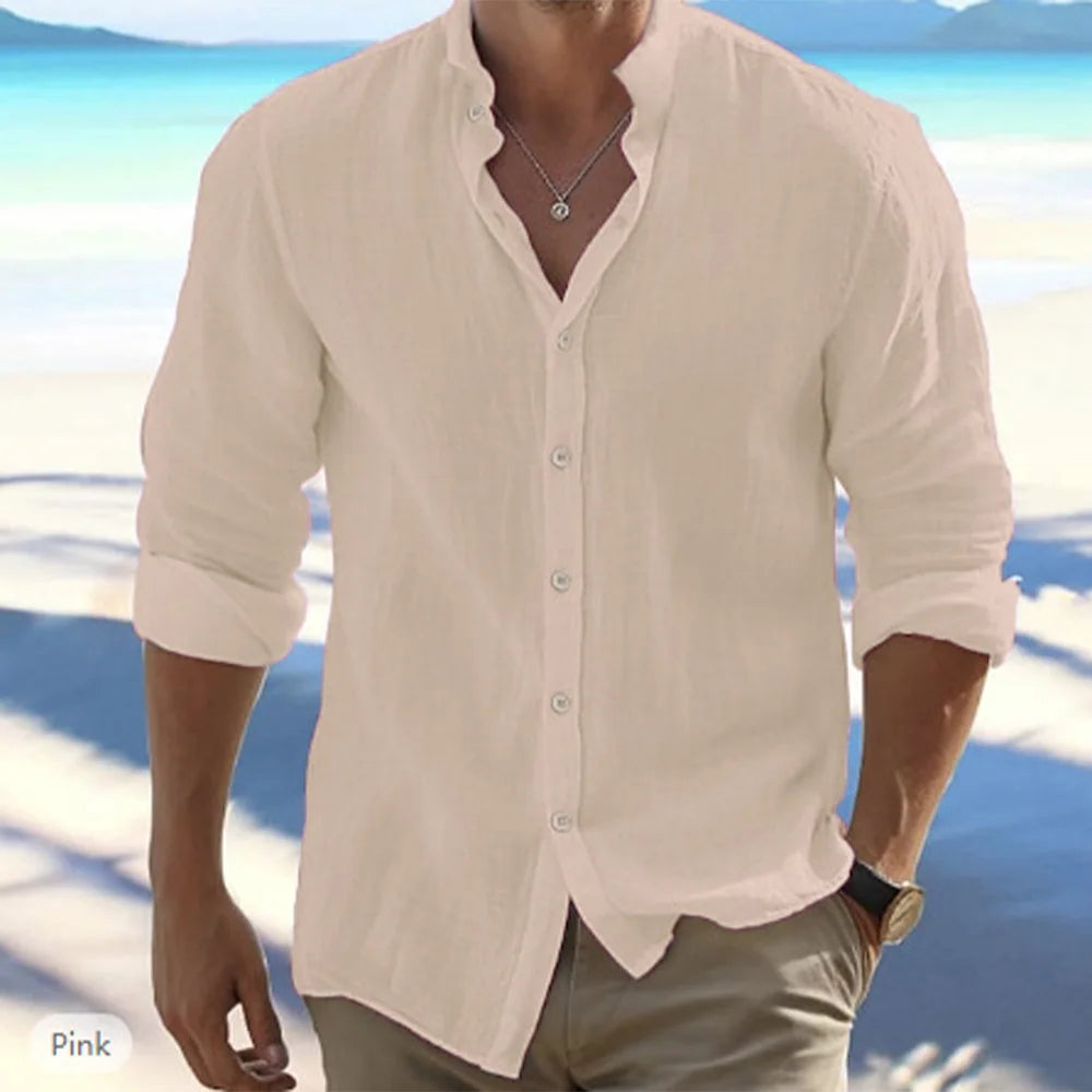 Men's Linen Long Sleeve Shirt