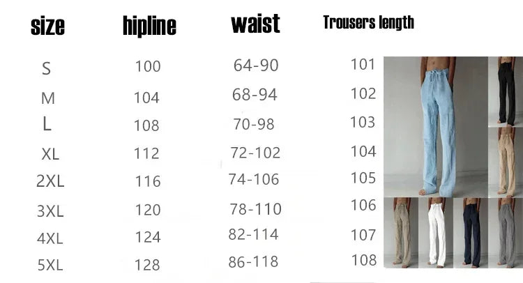 Men's Cotton Linen Casual Pants