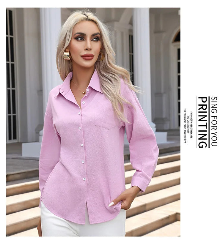 Women's Cotton Long Sleeve Shirt