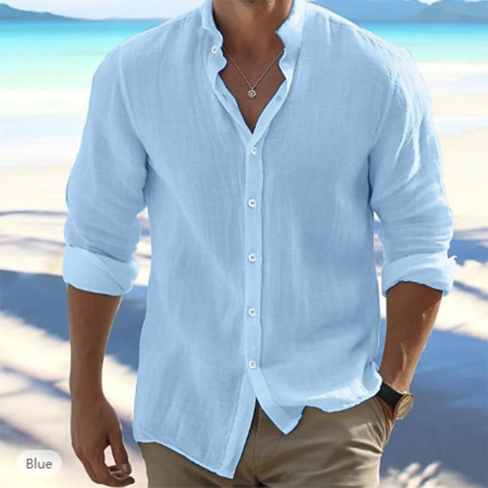 Men's Linen Long Sleeve Shirt