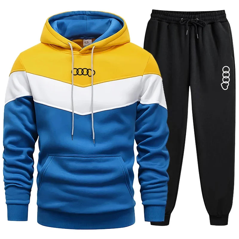 Men's Tricolor Tracksuit Set