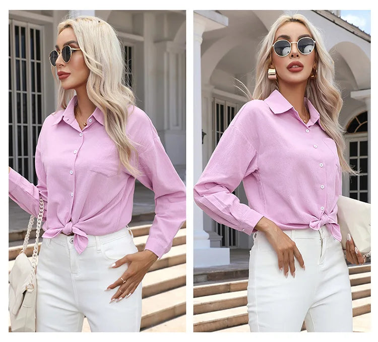 Women's Cotton Long Sleeve Shirt