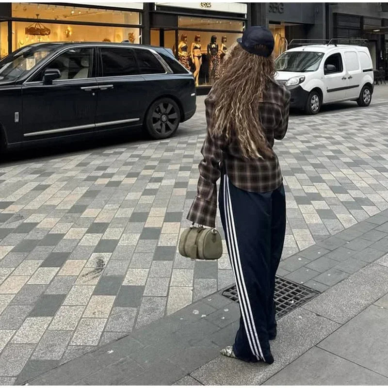 Women's Plaid Button-Up Blouse