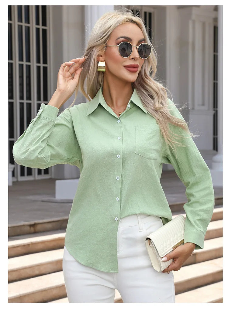 Women's Cotton Long Sleeve Shirt