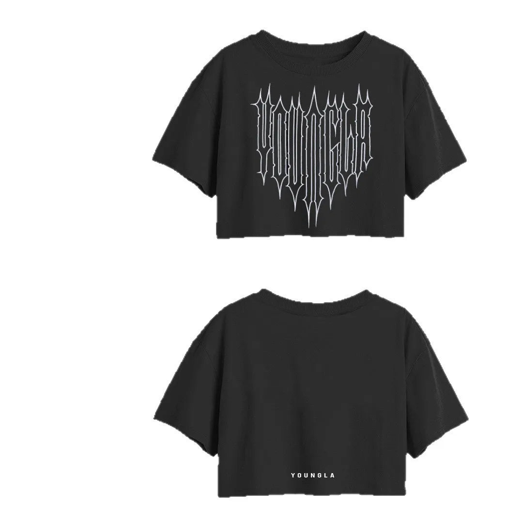 Summer Short Sleeve T Shirts Women Cotton T-shirt O Neck High Waist Crop Top Tee Female Casual Loose T Shirt women