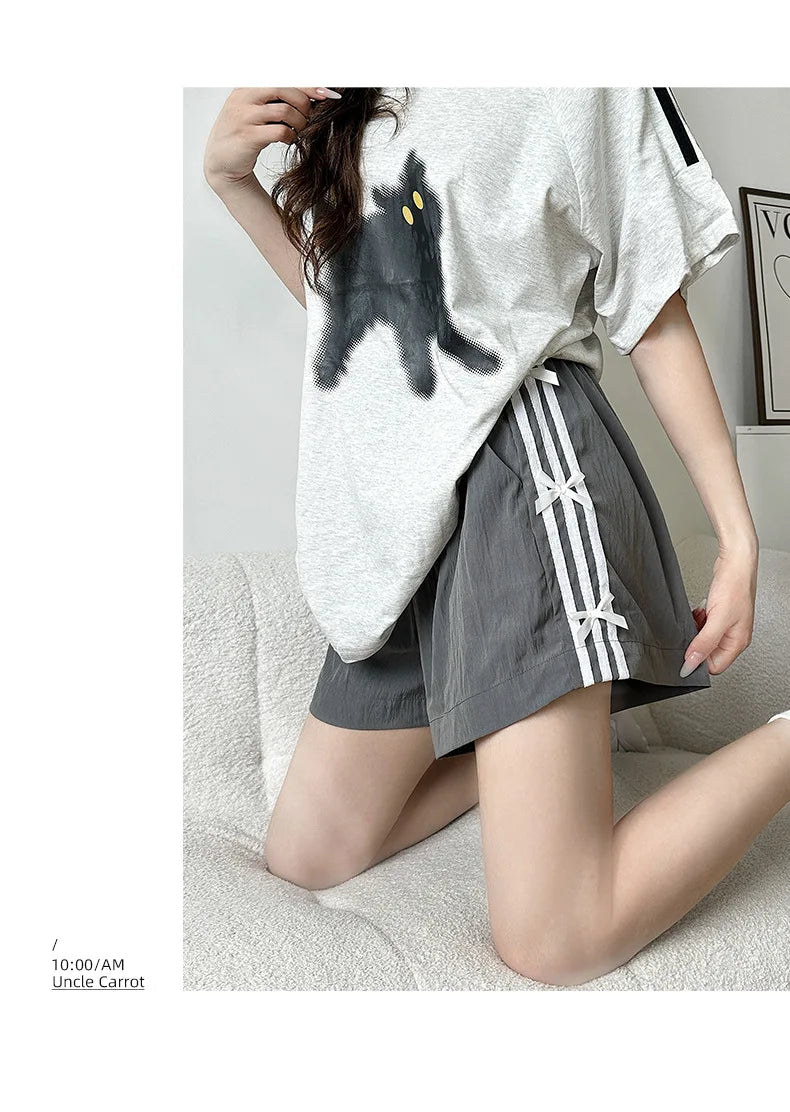 Women's Oversized Striped Shorts