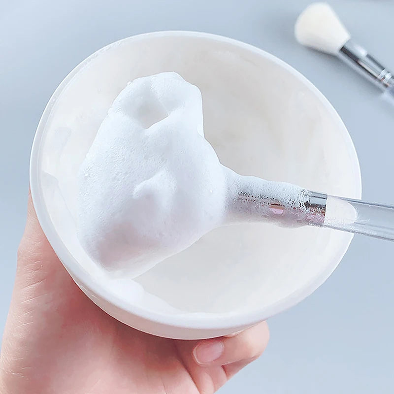 Facial Cleanser Brush Soft Hair Face Massage Wash Brush Face Mask Brush Portable Skin Care Tool