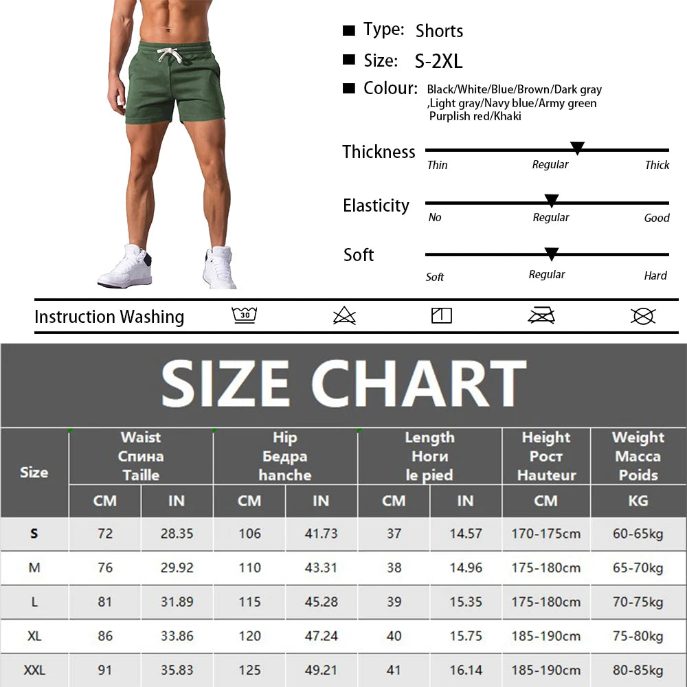 Men's Shorts Summer Causal Breathable Drawstring Short Pants Solid Color  Boardshorts Joggers Sports Trunks Men Resort Shorts