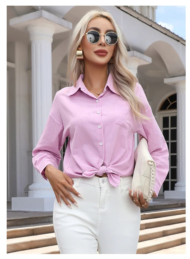 Women's Cotton Long Sleeve Shirt