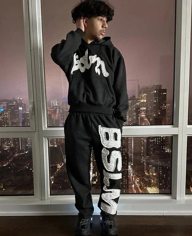 Men Women autumn winter Pants new hoodie personalized street style Harajuku high street hip-hop letter embroidery fashion casual