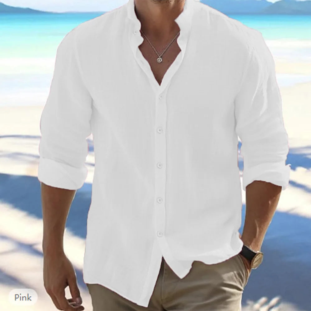 Men's Linen Long Sleeve Shirt