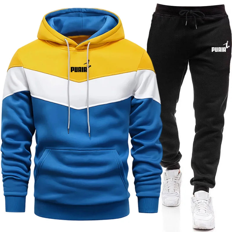 Men's Tricolor Sweatshirt Set