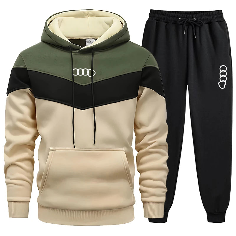 Men's Tricolor Tracksuit Set