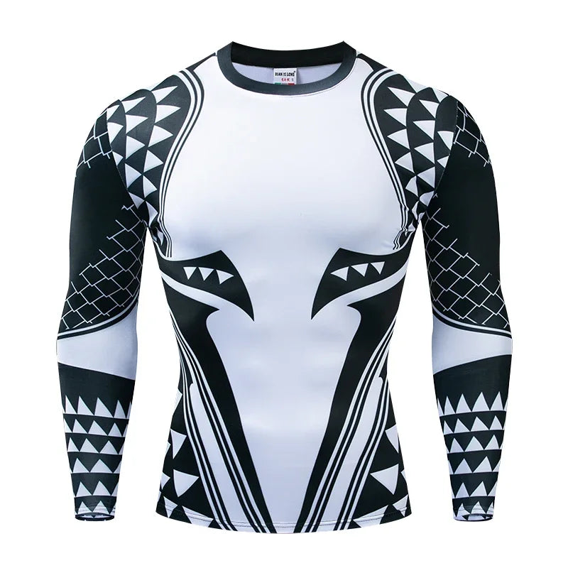 Men's 3D Printed Compression Shirt
