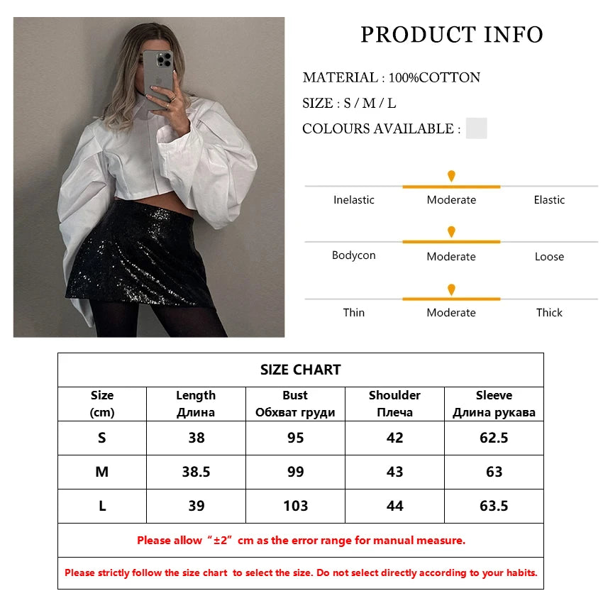 Women's White Crop Shirt