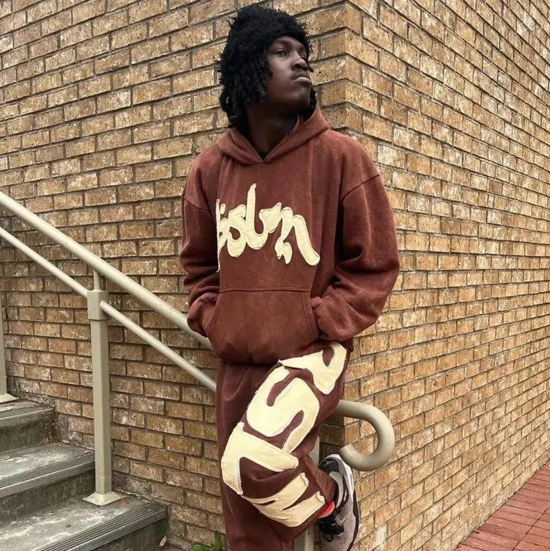 Men Women autumn winter Pants new hoodie personalized street style Harajuku high street hip-hop letter embroidery fashion casual