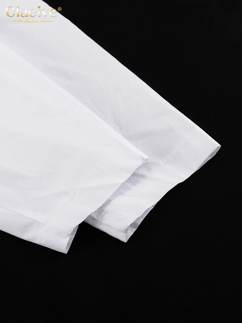 Women's White Crop Shirt