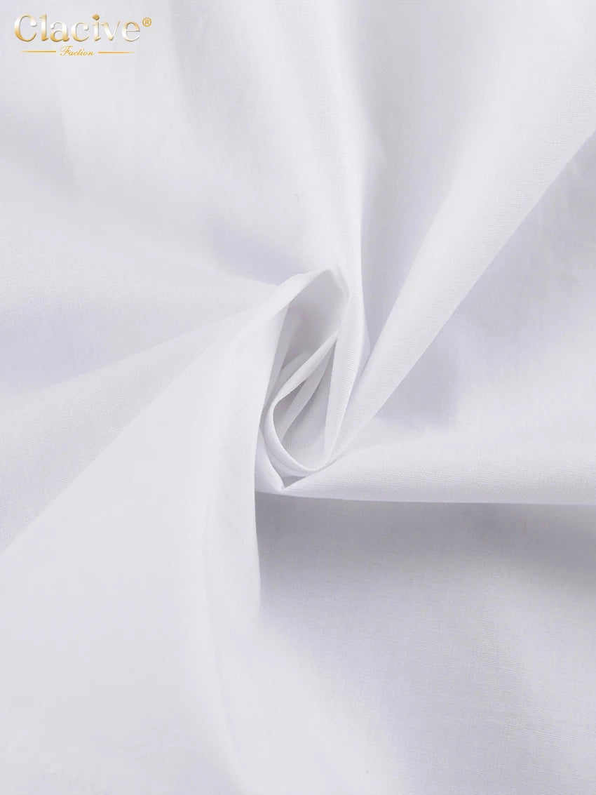 Women's White Crop Shirt