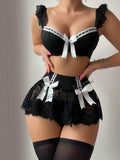Cosplay Maid Sexy Lingerie Set Women Sexy Bra Set G-String Erotic Underwear Set For Women Erotic Set