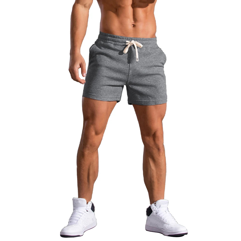 Men's Shorts Summer Causal Breathable Drawstring Short Pants Solid Color  Boardshorts Joggers Sports Trunks Men Resort Shorts