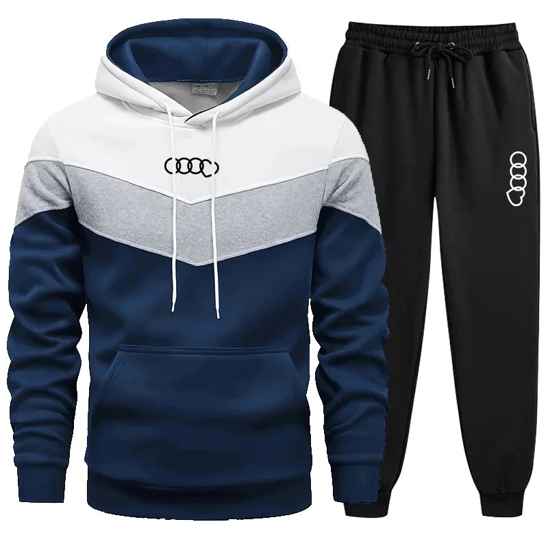 Men's Tricolor Tracksuit Set