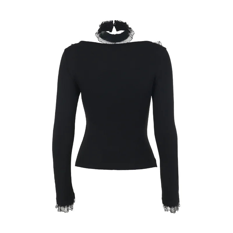 Women's Gothic Lace Long Sleeve Top