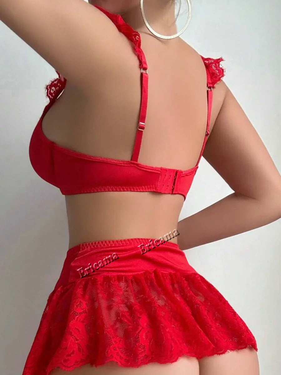 Cosplay Maid Sexy Lingerie Set Women Sexy Bra Set G-String Erotic Underwear Set For Women Erotic Set