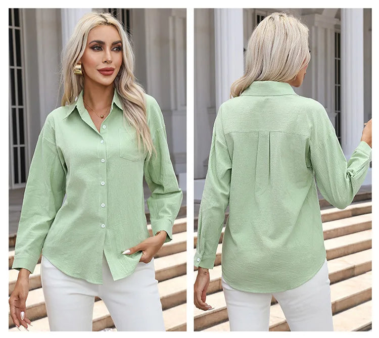 Women's Cotton Long Sleeve Shirt