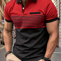 Men's Striped Golf Polo